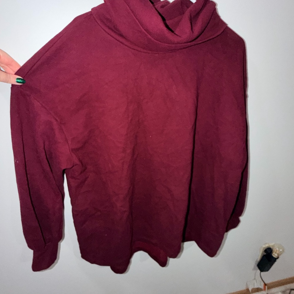 Ava & Viv Deep Red Cowl Neck Sweater
